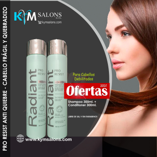 Pack Pro Resist Radiant Shampoo 300ml. + Conditioner 300ml. Cabello Debilitado CodAntiq