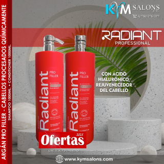 Pack Shampoo 1000ml. + Conditioner 1000ml. Pro Filler Rejuvenating - Ácido Hialurónico de Radiant CodRadProfi