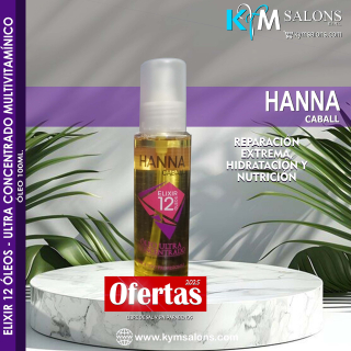 ÓLEO ULTRA CONCENTRADO ELIXIR 12 ÓLEOS (Hanna Caball) 100ml. CodHann12