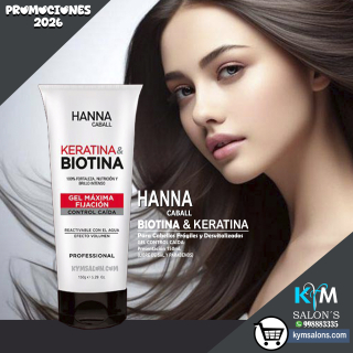 GEL MÁXIMA FIJACIÓN Control Caída 150ml. - Keratina & Biotina Hanna Caball Control Caída Codhannbio