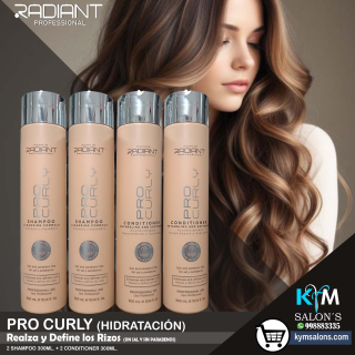COMBO 2 SHAMPOO 300ml. + 2 CONDITIONER 300ml. PRO CURLY RADIANT CodCurlyRad