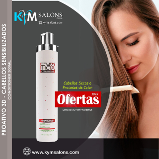 Conditioner 300ml. PROATIVO 3D Italian Max Cabellos Sensibles y Grasos CodItaliM3d