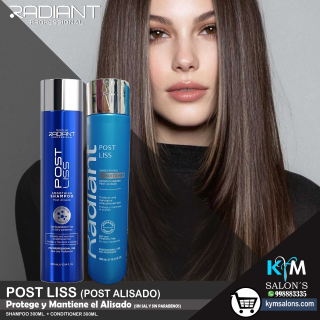 PACK SHAMPOO 300ml. + CONDITIONER 300ml. Radiant Post Liss Post Liss Smoothing CodRadPosL