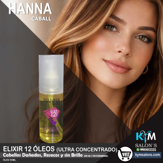 ÓLEO ULTRA CONCENTRADO ELIXIR 12 ÓLEOS - (50ml.) (Hanna Caball) CodHann12