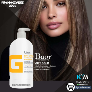 Shampoo 500ml. Soft Gold de Baor Cabellos Decolorados CodBaorSgold