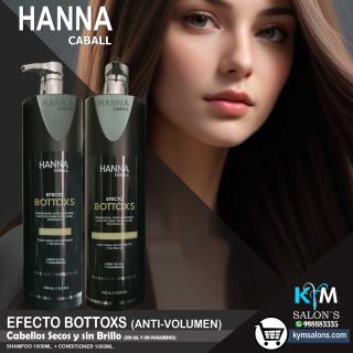 Pack: Shampoo 1000ml. + Acondicionador 1000ml. Hanna Caball Efecto Bottoxs Anti Frizz CodHanneb