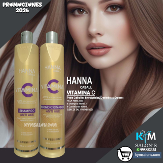 Vitamina C Anti Age Hanna Caball Pack Shampoo 400ml. + Conditioner 400ml. CodHannvc