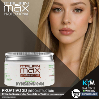Mascarilla 285gr. PROATIVO 3D Italian Max Cabellos Sensibles y Grasos CodItaliM3d