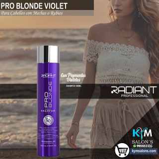 Radiant Pro Blonde Shampoo Violet 300ml. Matizador CodRadProBlo