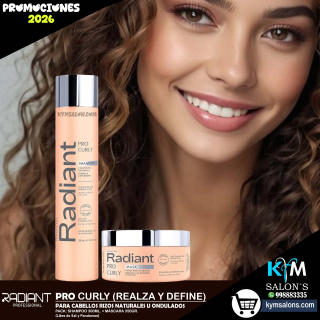 PACK SHAMPOO 300ml. + MÁSCARA 350gr. PRO CURLY RADIANT CodCurlyRad