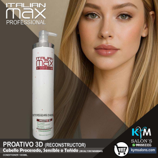Conditioner 1000ml. PROATIVO 3D Italian Max Cabellos Sensibles y Grasos CodItaliM3d