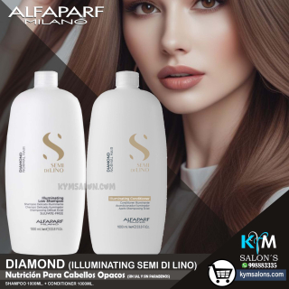 Pack Shampoo 1000ml. + Conditioner 1000ml. Alfaparf Semi Di Lino Diamond Illuminating CodDiamond