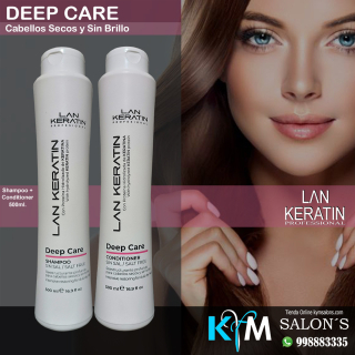 PACK SHAMPOO 500ml. + CONDITIONER 500ml. LAN KERATIN Deep Care CodLanKerD