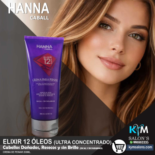 Crema de Peinar 12 Óleos 200ml. - Hanna Caball CP12 CodHann12