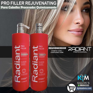 PACK SHAMPOO 1000ml. + CONDITIONER 1000ml. PRO FILLER DE RADIANT CodRadProfi
