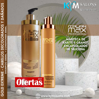 Pack Shampoo 500ml. + Conditioner 300ml. Italian Max Gold Extreme CodItaliMG