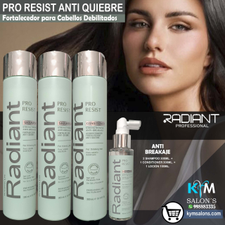 COMBO 2 SHAMPOO 300ML. + 1 CONDITIONER 300ML. + 1 LOCIÓN 100ML. PRO RESIST RADIANT CodAntiq