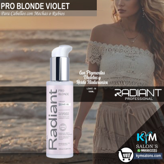 Leave In Radiant Pro Blonde 100ml. Para Cabellos con Mechas o Rubios CodRadProBlo