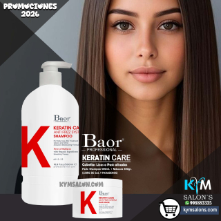 PACK SHAMPOO 500ml. + MÁSCARA 300gr. BAOR Keratin Care CodBaorKCare