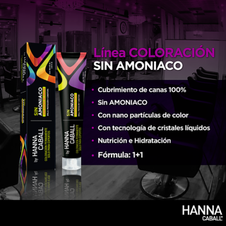 Tinte Sin Amonio Coloración Hanna Caball 60ml. Tonos Chocolates 5.23, 7.14 CodTintsa