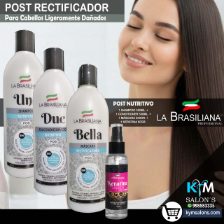 COMBO: 1 UNO 500ml. + 1 DUE 500ml. + 1 BELLA 500gr. + 1 PROTECTOR 60ML. LA BRASILIANA CodLaBrasSBT