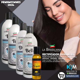 COMBO: 2 TRE 500ml. + 1 DUE 500ml. + 1 BELLA 500gr. + 1 ACEITE 60ML. LA BRASILIANA CodTreBel