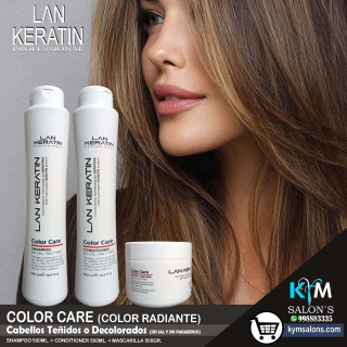 Kit Shampoo 500ml. + Conditioner 500ml. + Máscara 500gr. Lan Keratin Color Care CodLanColor