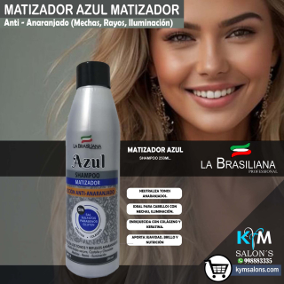 La Brasiliana Matizador Azul - Elimina Reflejos Naranjas 250ml. CodMatiz