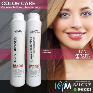 Pack Shampoo 500ml. + Conditioner 500ml. Lan Keratin Color Care CodLanColor
