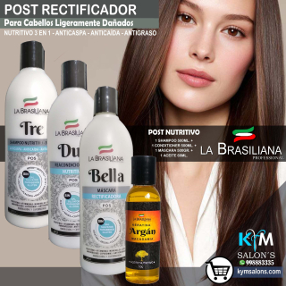 COMBO: 1 TRE 500ml. + 1 DUE 500ml. + 1 BELLA 500gr. + 1 ACEITE 60ML. LA BRASILIANA CodLaBrasSBT