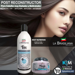 PACK: SHAMPOO TRE 500ML. + 1 MÁSCARA MÁGIC 500GR. LA BRASILIANA CodLaBrasSMT