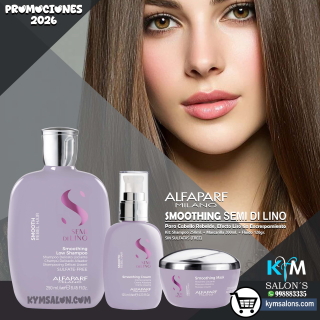 Kit: Shampoo 250ml. + Fluido 120ml. + Máscara 300ml. Smooth Semi Di Lino de Alfaparf - CodSmoothing