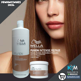 PACK: SHAMPOO 1000ML. + MÁSCARA 500ML. FUSION INTENSE REPAIR WELLA Codwefus