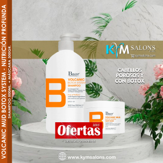 Pack Volcanic Mud Shampoo 500ml. + Máscara 300gr. Post Bottox Baor CodBaorBVMud