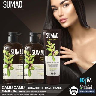 KIT SHAMPOO 500ml. + CONDITIONER 500ml. + MASCARILLA 250gr. SUMAQ Camu Camu CodSumaqca