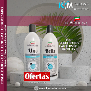 SHAMPOO UNO 500ML. + MASCARILLA BELLA 500GR. LA BRASILIANA CodLaBrasSBT