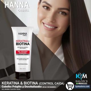GEL MÁXIMA FIJACIÓN Control Caída 150ml. - Keratina & Biotina Hanna Caball Control Caída Codhannbio