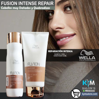 PACK: SHAMPOO 250ML. + CONDITIONER 200ML. FUSION INTENSE REPAIR WELLA Codwefus