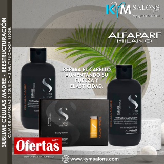 Kit Células Madre Beauty Genesis Ampollas 13ml. (12 Unid.) + 2 Multiplier Reparación 150ml. ALFAPARF CodCelMadre