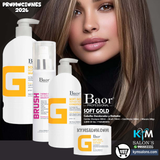Combo Shampoo 500ml. + Conditioner 300gr. + Mask 300gr. + Brush 150ml. Soft Gold Baor CodBaorSgold