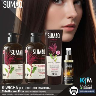 COMBO SHAMPOO 500ml. + CONDITIONER 500ml. + MÁSCARA 250gr. + ÓLEO 60ml. SUMAQ Kiwicha CodSumaqki