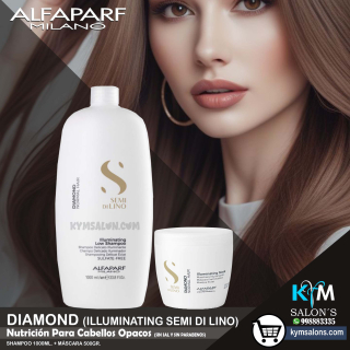 Alfaparf Semi Di Lino Diamond Illuminating Kit: Shampoo 1000ml. + Máscara 500gr. CodDiamond