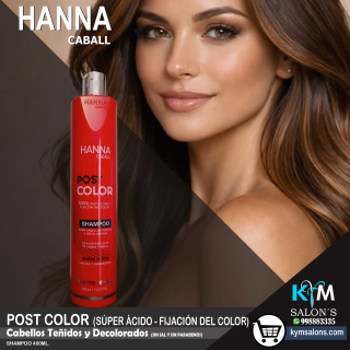 Post Color Fijación del Color Shampoo 400ml. Hanna Caball CodHannpc