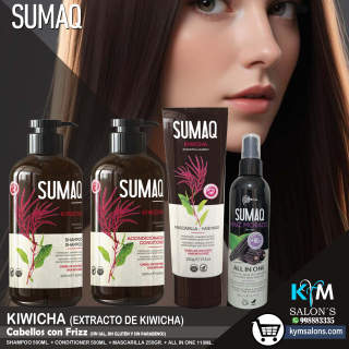 Combo Kiwicha Anti-Frizz - Shampoo 500ml. + Conditioner 500ml. + Máscara 250gr. + Al In One 110ml. Sumaq CodSumaqki
