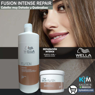 PACK: SHAMPOO 1000ML. + MÁSCARA 500ML. FUSION INTENSE REPAIR WELLA Codwefus