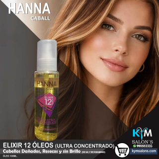 ÓLEO ULTRA CONCENTRADO ELIXIR 12 ÓLEOS (Hanna Caball) 100ml. CodHann12