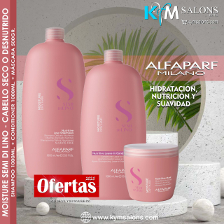 Kit Shampoo 1000ml. + Conditioner 1000ml. + Máscara 500gr. Nutritive Moisture Alfaparf CodMoisDry