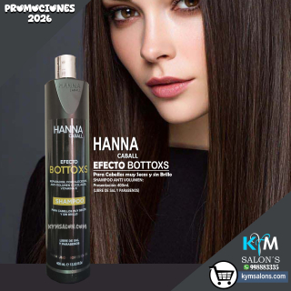 Shampoo 400ml. Efecto Bottoxs Anti Frizz Hanna Caball CodHanneb