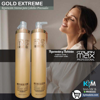 PACK GOLD EXTREME SHAMPOO 1000ml. + CONDITIONER 1000ml. ITALIAN MAX CodItaliMG