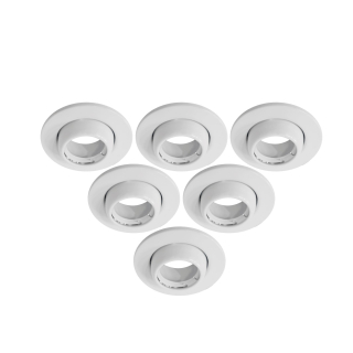 Pack x6 Spots Ojo Buey dirigibles - Color Blanco- No incluyen foco